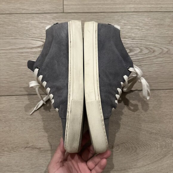 GOOD MAN BRAND BEIGE OILED SUEDE LEATHER EDGE LOW TOP SNEAKERS $228 SZ 9.5 - Picture 2 of 9